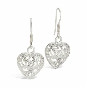 Heart Earrings | Silver