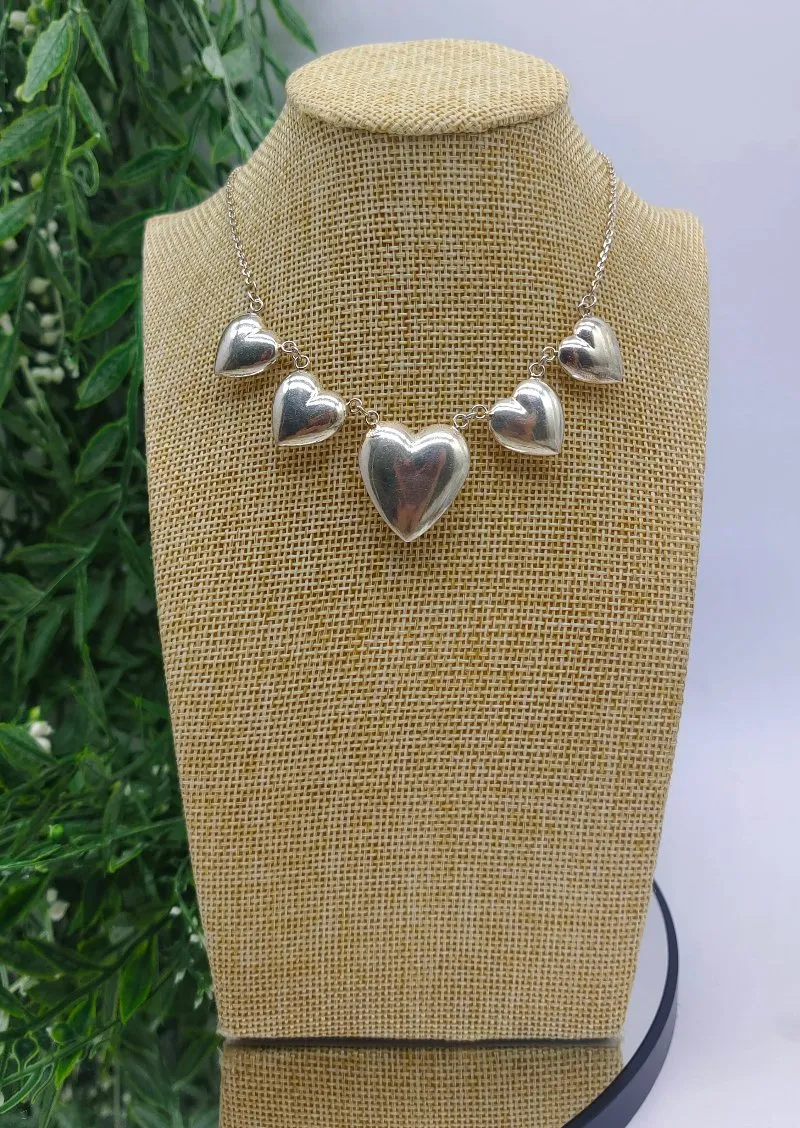 Heart Silver Necklace (50cm length)