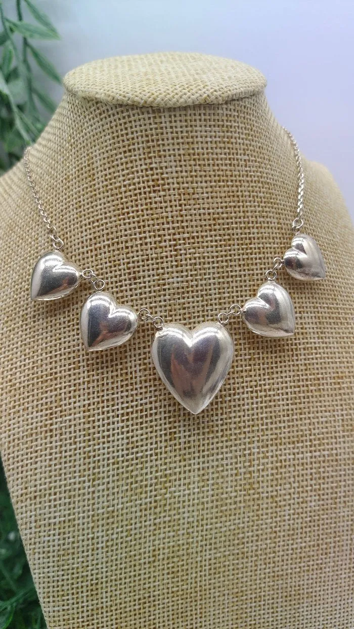 Heart Silver Necklace (50cm length)