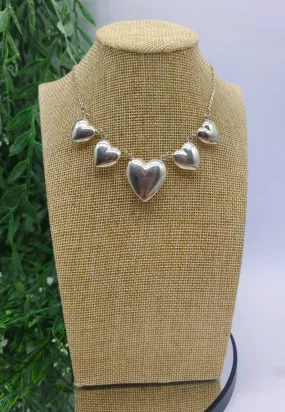 Heart Silver Necklace (50cm length)