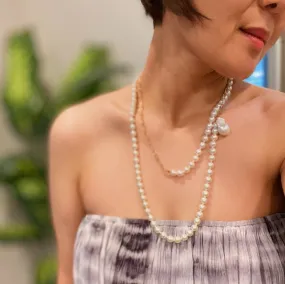 In Your Way Pearl And Chain Long Necklace