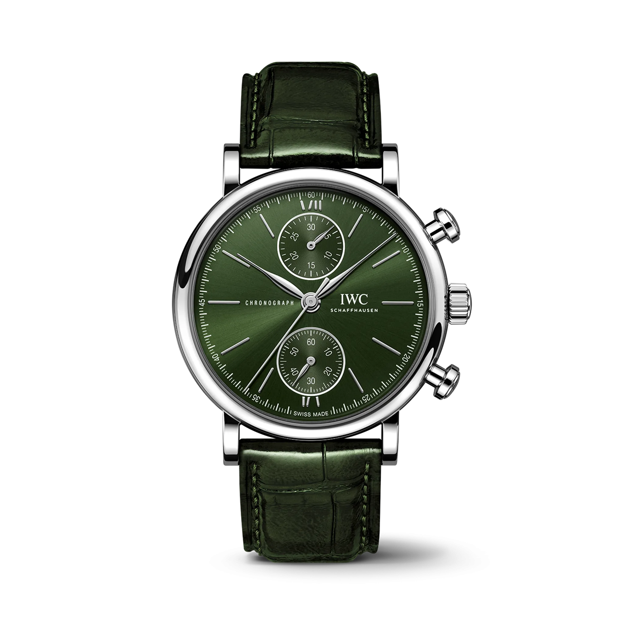 IWC Schaffhausen Portofino Chronograph 39mm w/ Green Dial Green