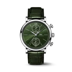 IWC Schaffhausen Portofino Chronograph 39mm w/ Green Dial Green