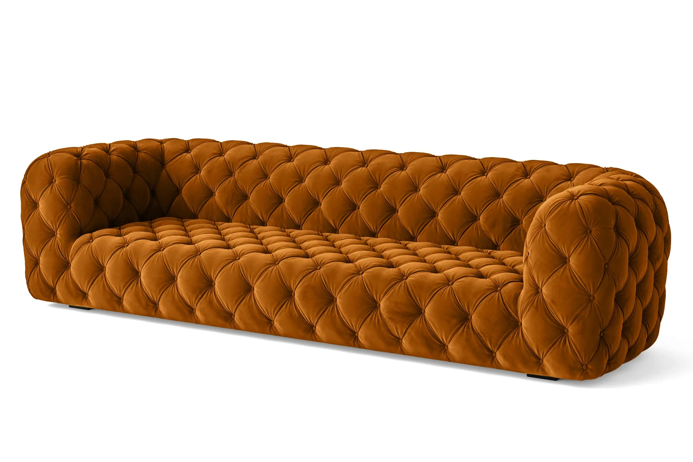 Lecce 4 Seater Sofa Gold Velvet