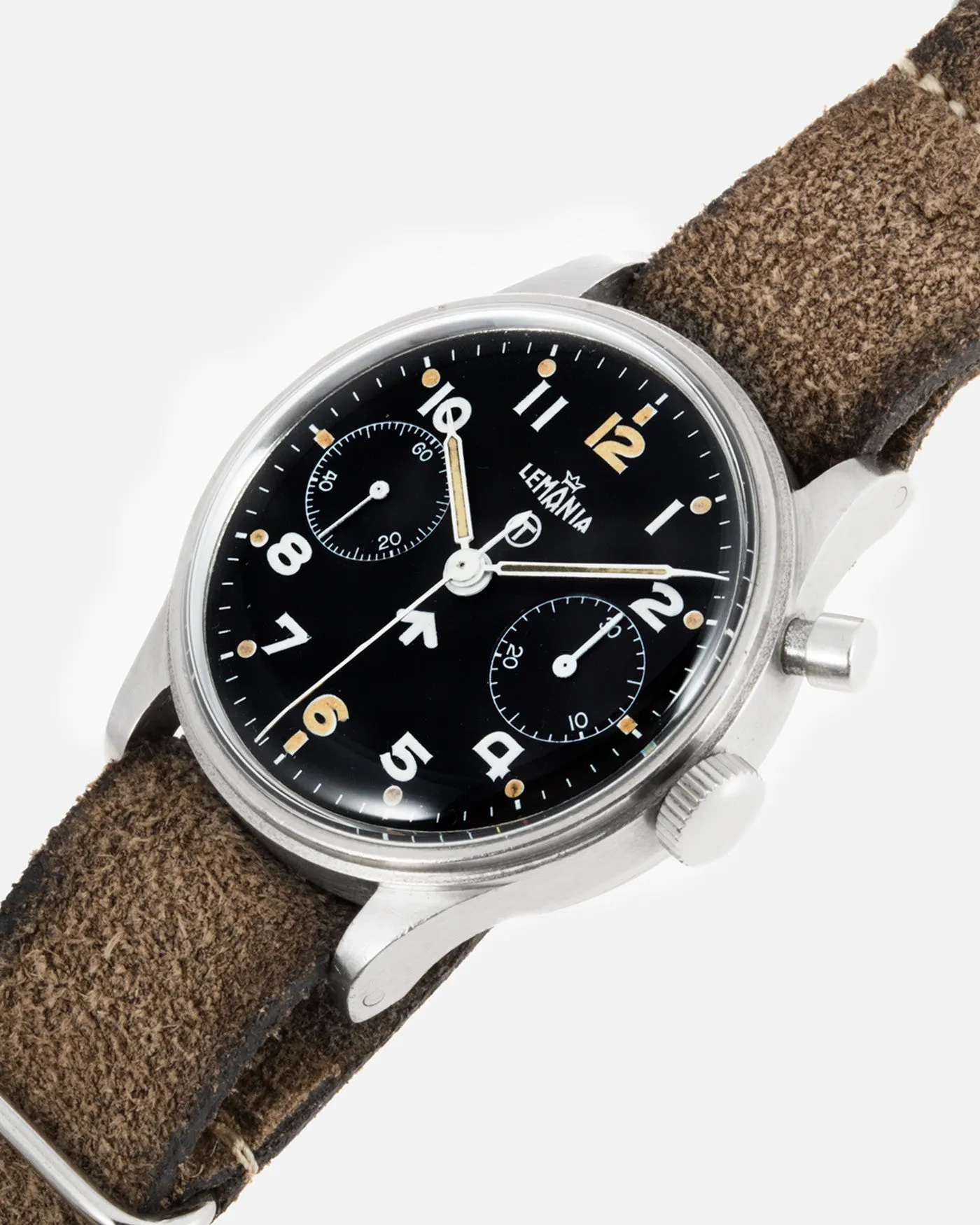Lemania Royal Navy Monopusher Chronograph