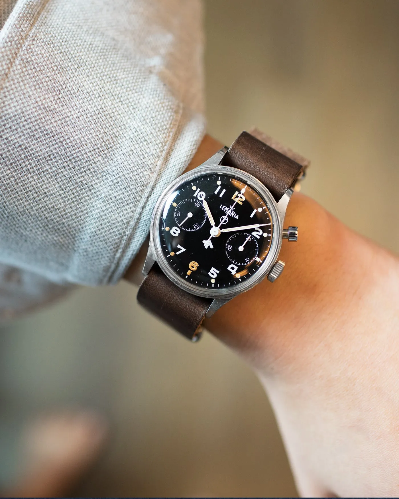 Lemania Royal Navy Series 2 Monopusher