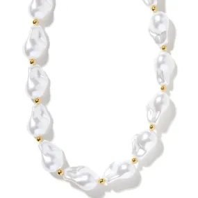 Linny Co | Lana Pearl Necklace with Gold Spacers