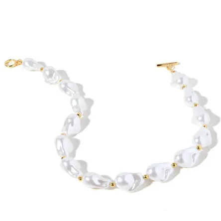 Linny Co | Lana Pearl Necklace with Gold Spacers