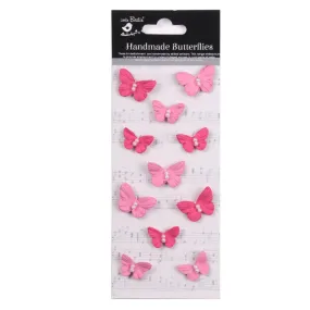 Little Birdie Pearl Butterflies 11/Pkg Precious Pink