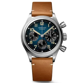 Longines Avigation BigEye 41mm Petroleum Dial Titanium Automatic Chronograph Gents Watch L2.816.1.93.2