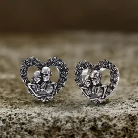 Loved Heart Skull Stainless Steel Ear Gauges