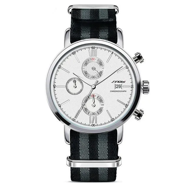 Men's Classic Sports Chronograph Stainless Steel Watch