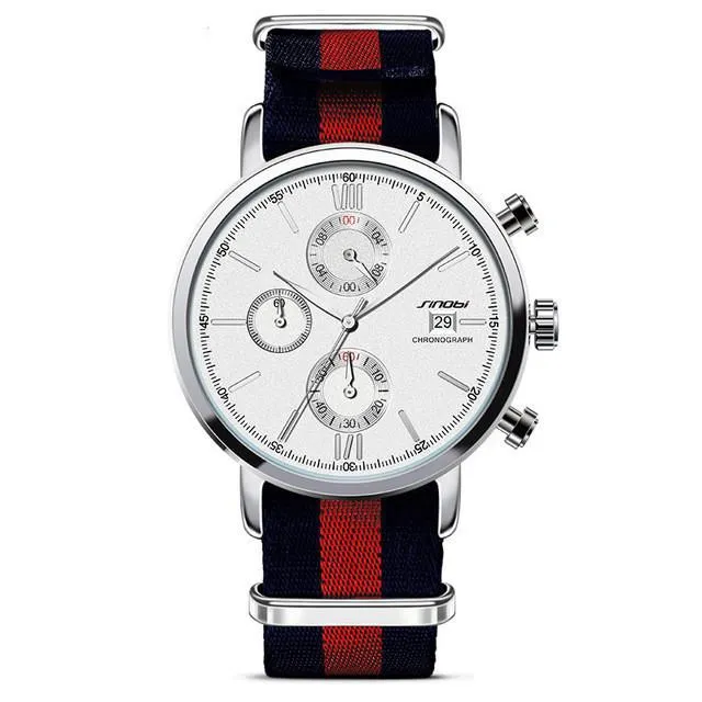 Men's Classic Sports Chronograph Stainless Steel Watch