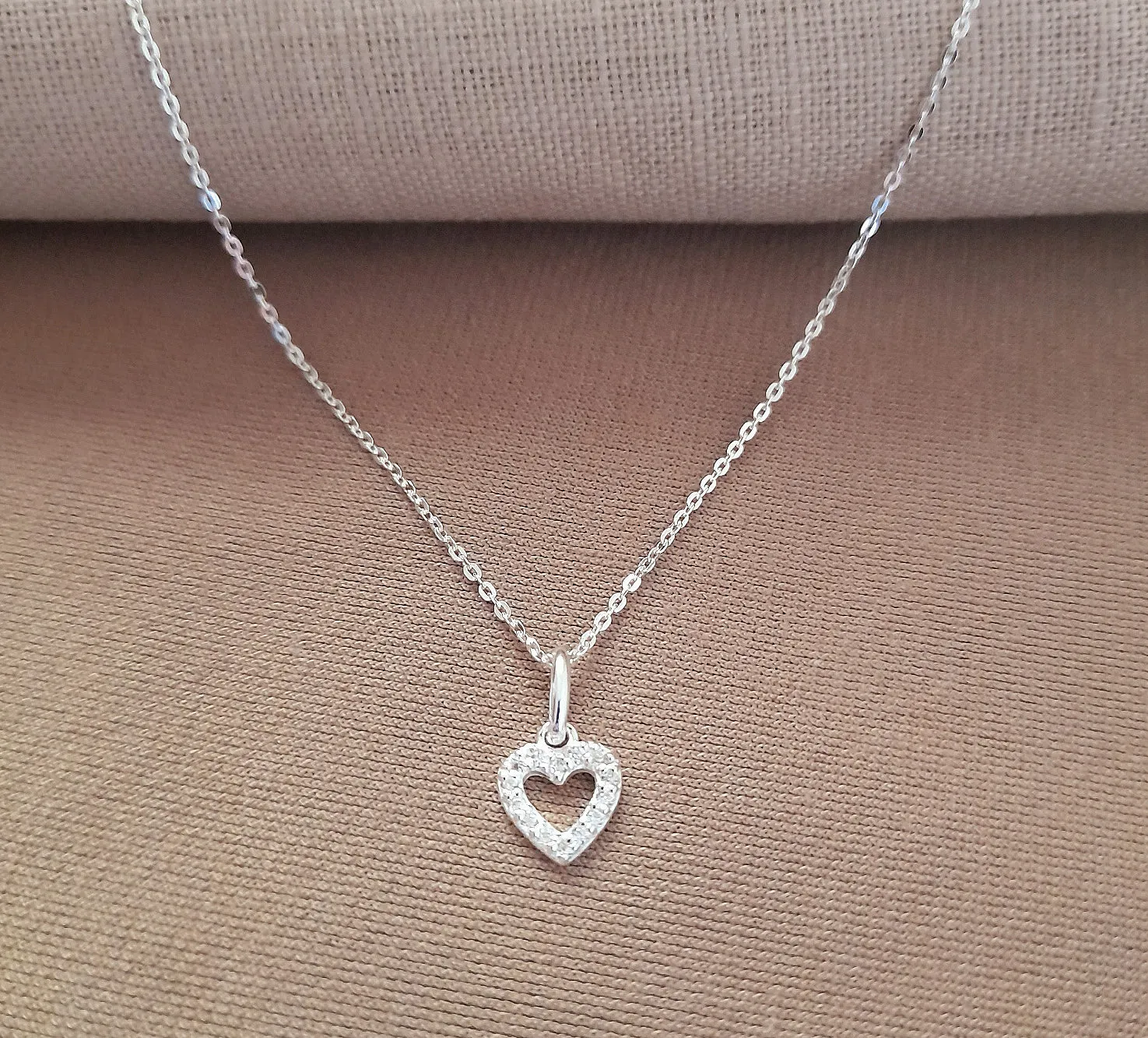 Mother of the Groom Heart Necklace with Cubic Zirconia in Sterling Silver 925, Personalised Jewellery Gift