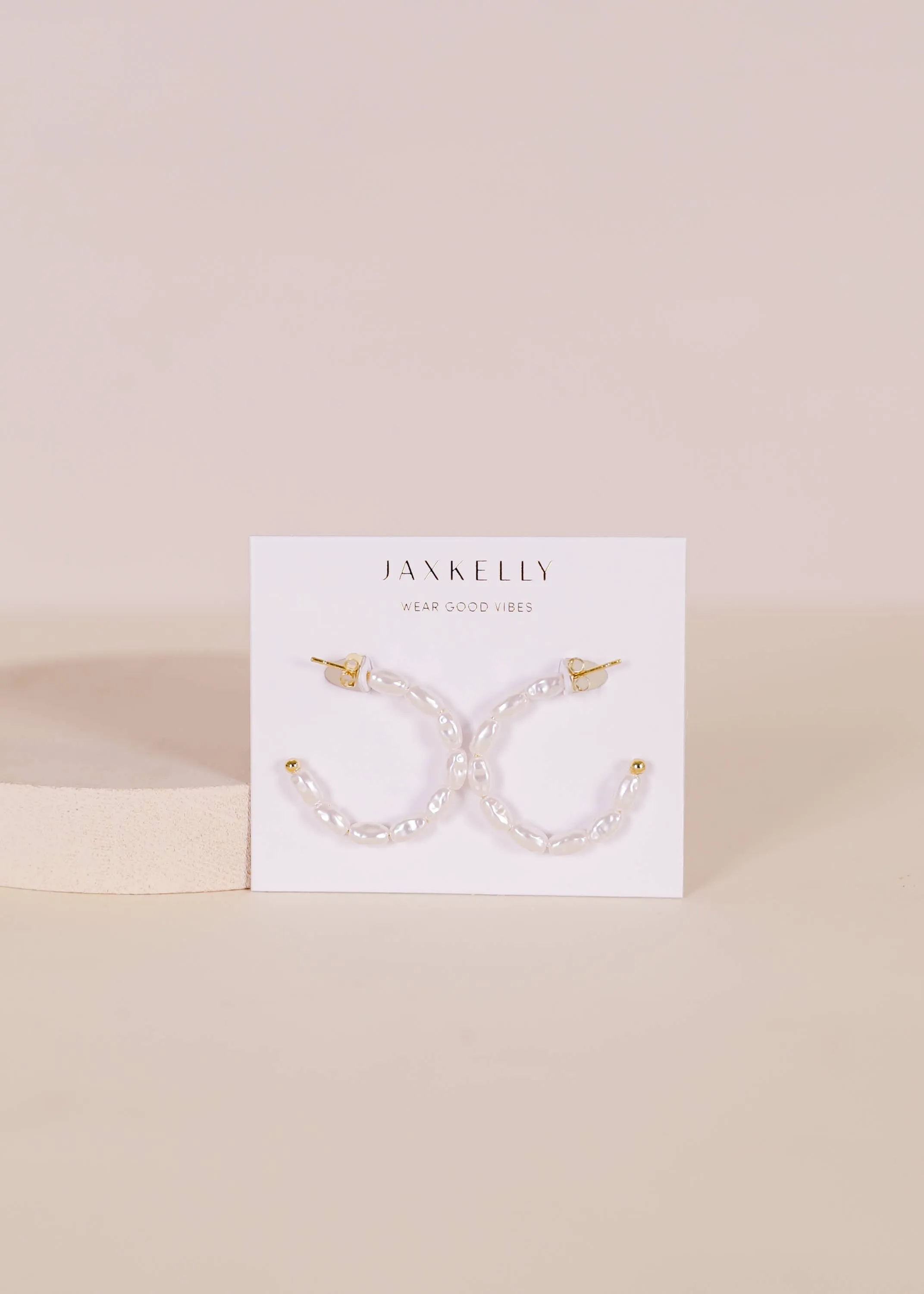 Multi Pearl Hoop Earrings