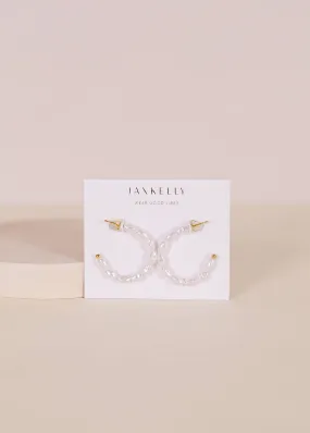 Multi Pearl Hoop Earrings