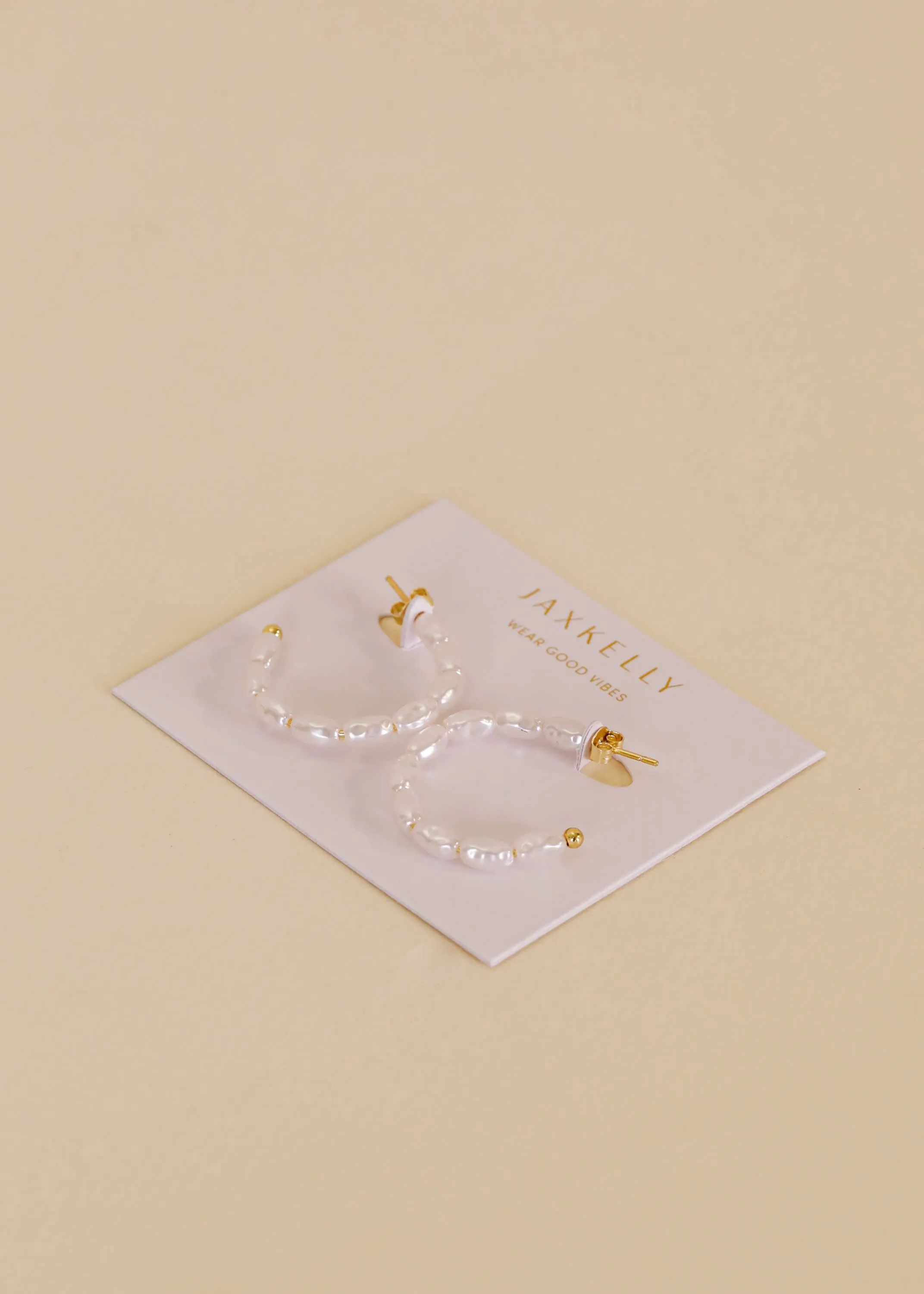 Multi Pearl Hoop Earrings