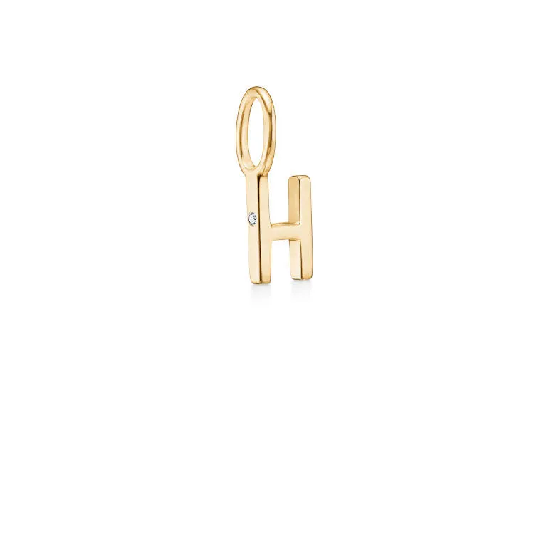 My H 18K Gold Pendant w. Diamond