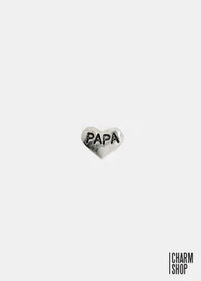 Papa Heart Locket Charm