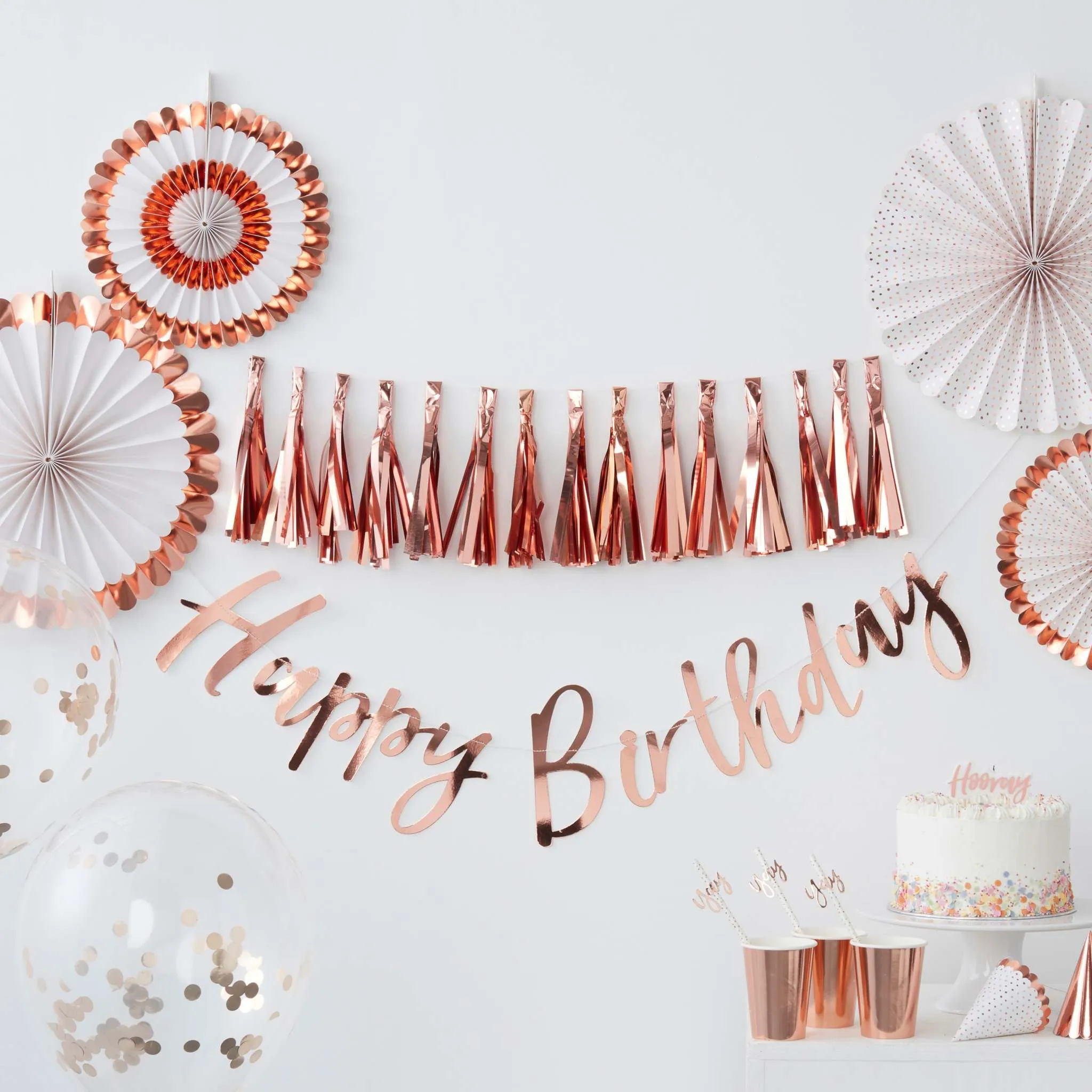 Paper Rose Gold Cups