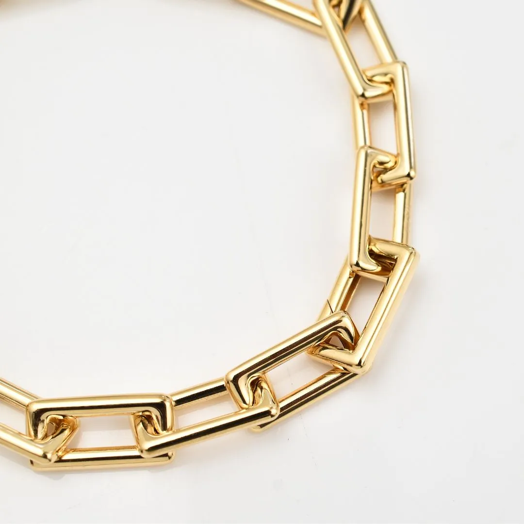 Paperclip 9K Gold Bracelet