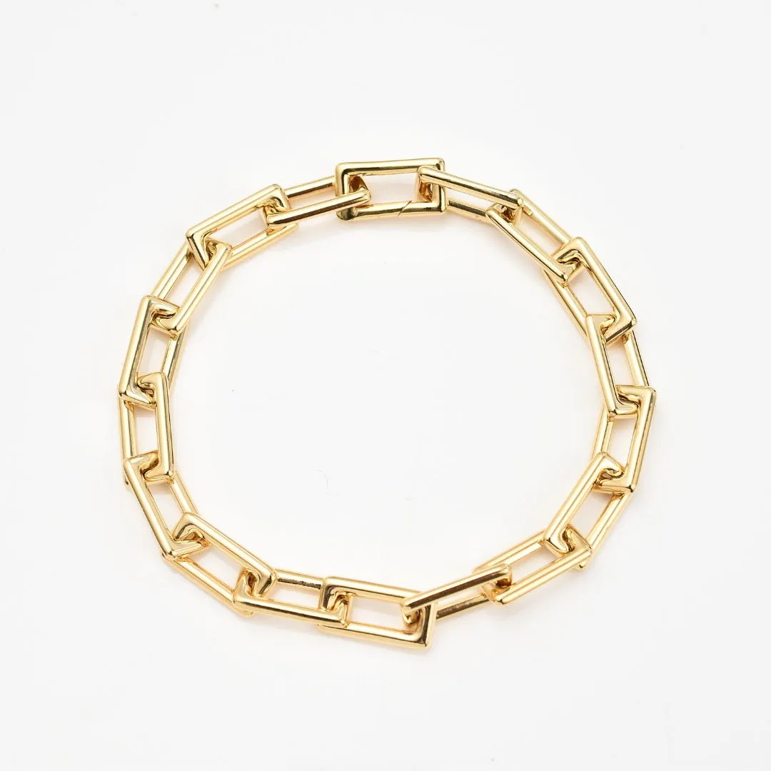 Paperclip 9K Gold Bracelet