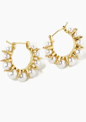 Pearl and Cubic Zirconia Hoops