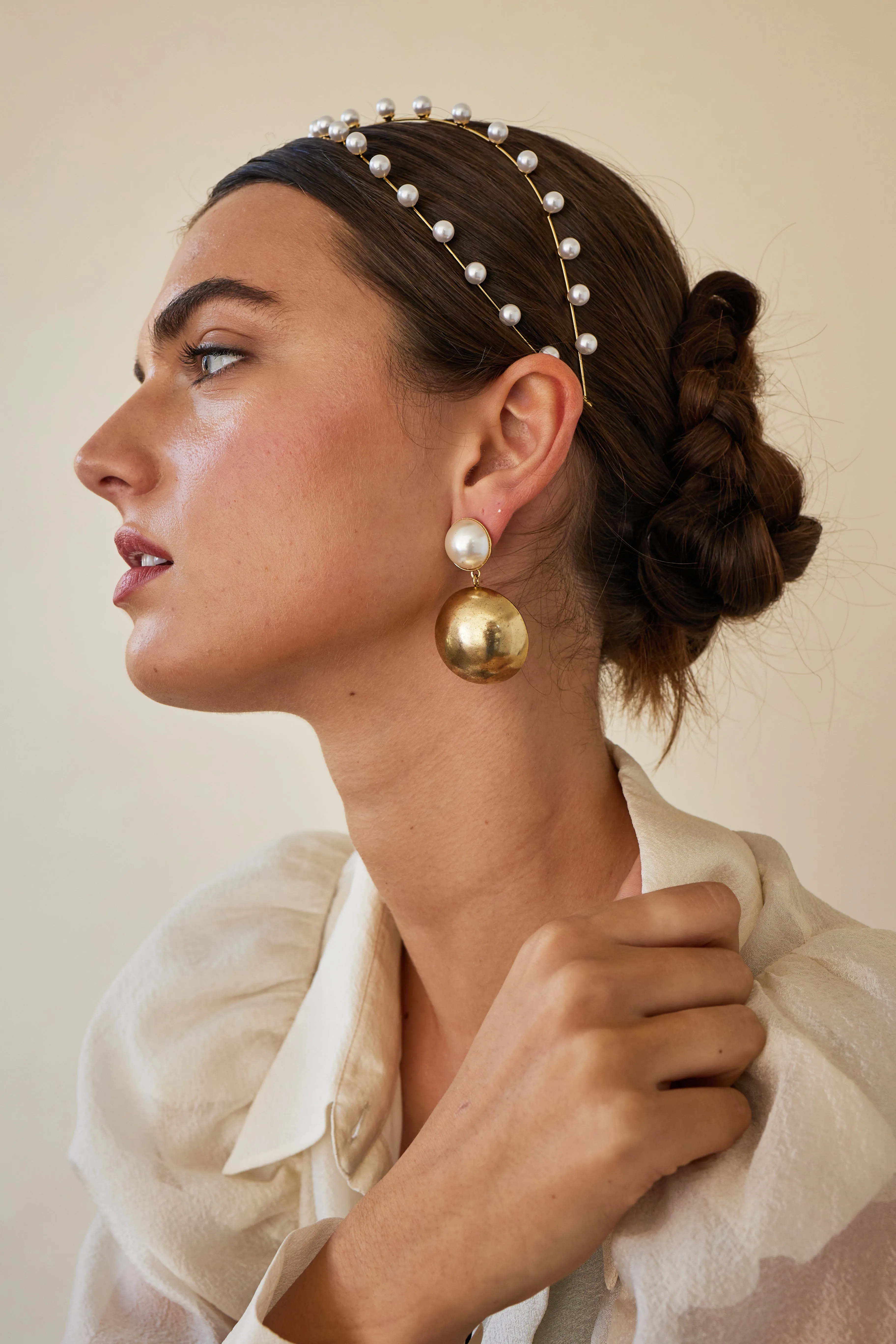 Pearl Dome Earrings