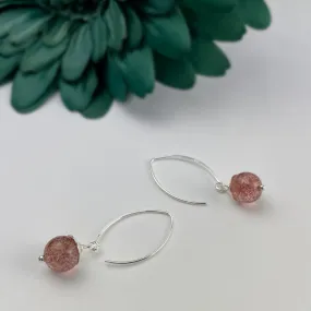 Pop Earrings (Strawberry Quartz) - VE487
