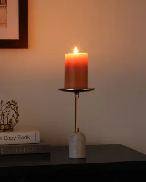 Pri Pillar Aluminium Candle Stand | 4 x 9 inches