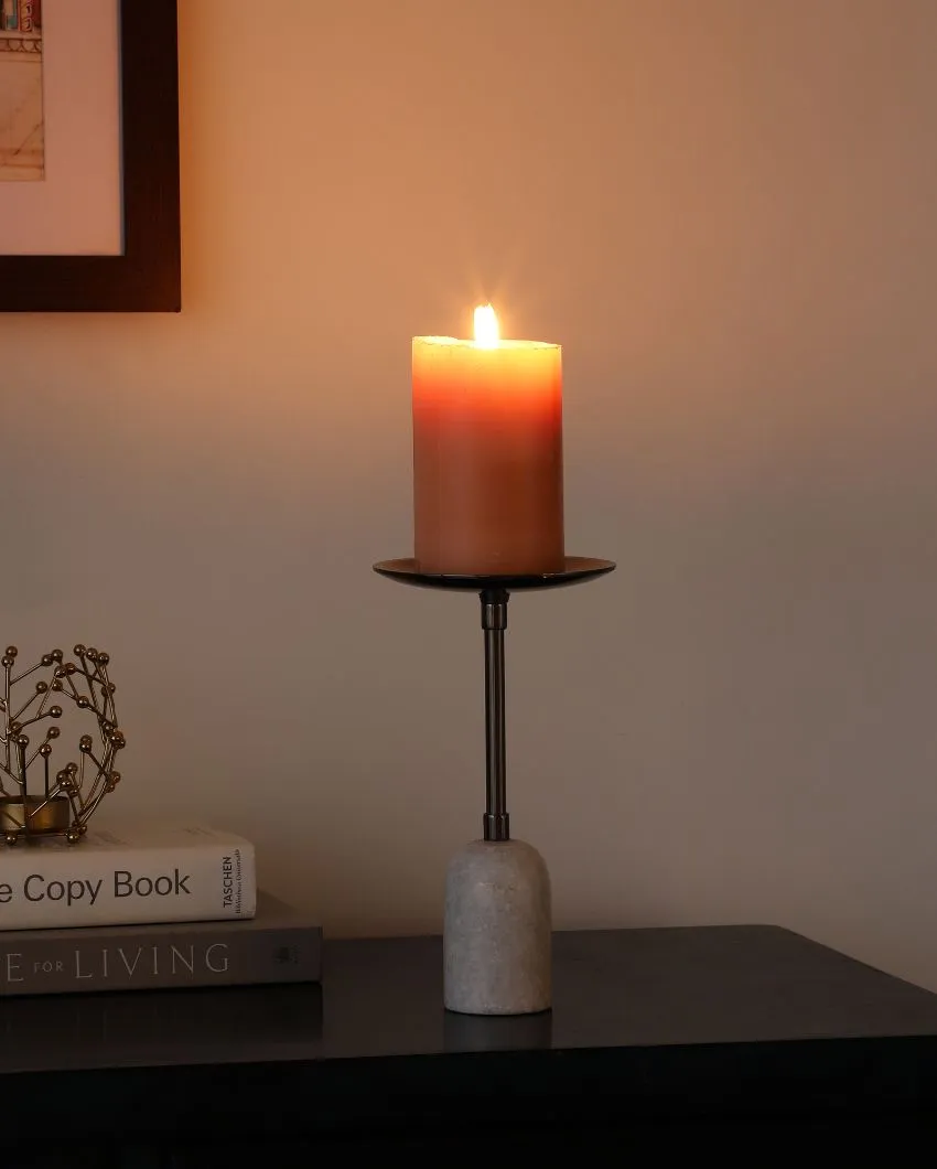 Pri Pillar Aluminium Candle Stand | 4 x 9 inches
