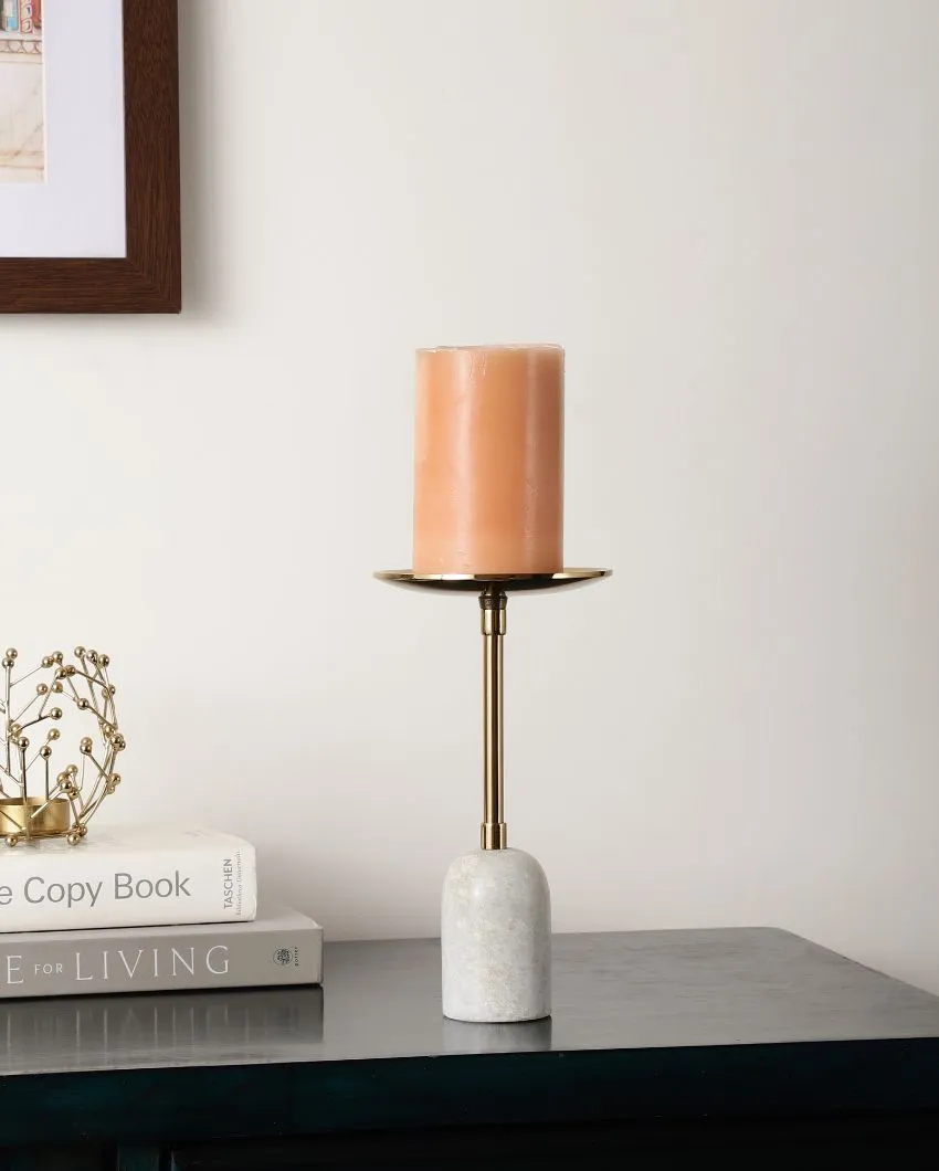 Pri Pillar Aluminium Candle Stand | 4 x 9 inches