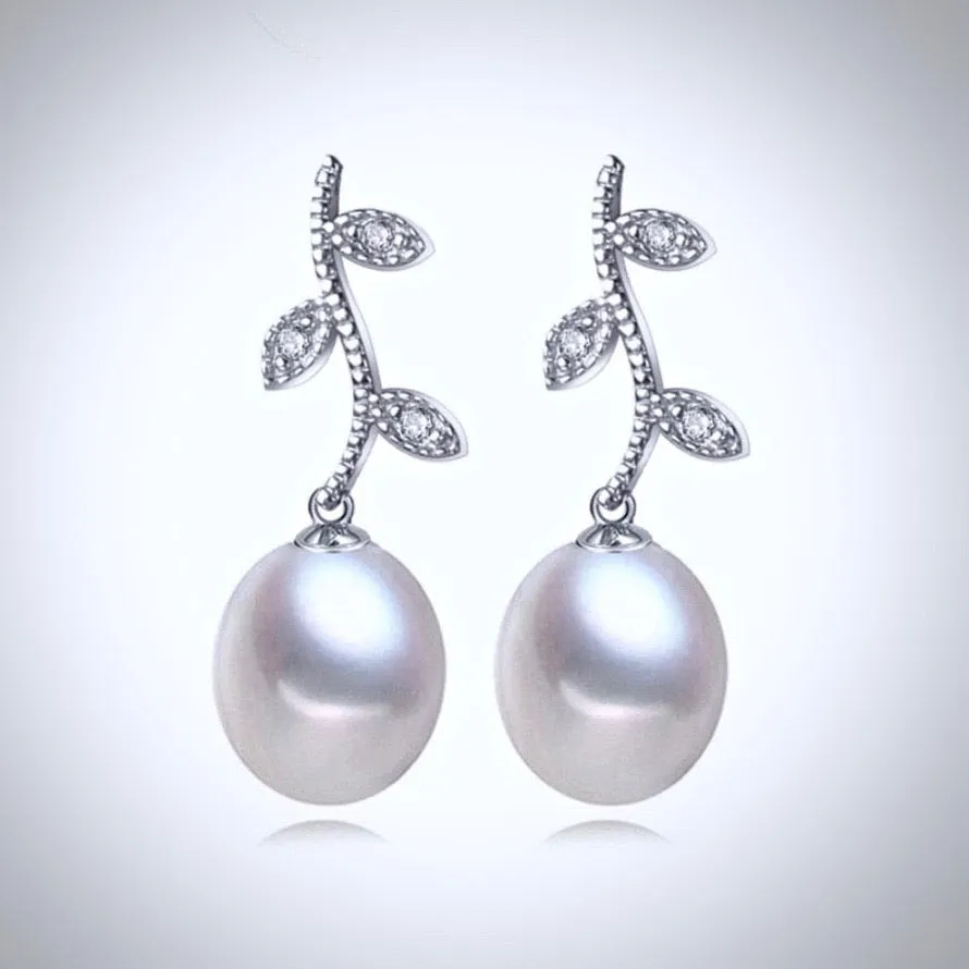 "Doreen" - Sterling Silver and Natural Pearl Bridal Jewelry Set