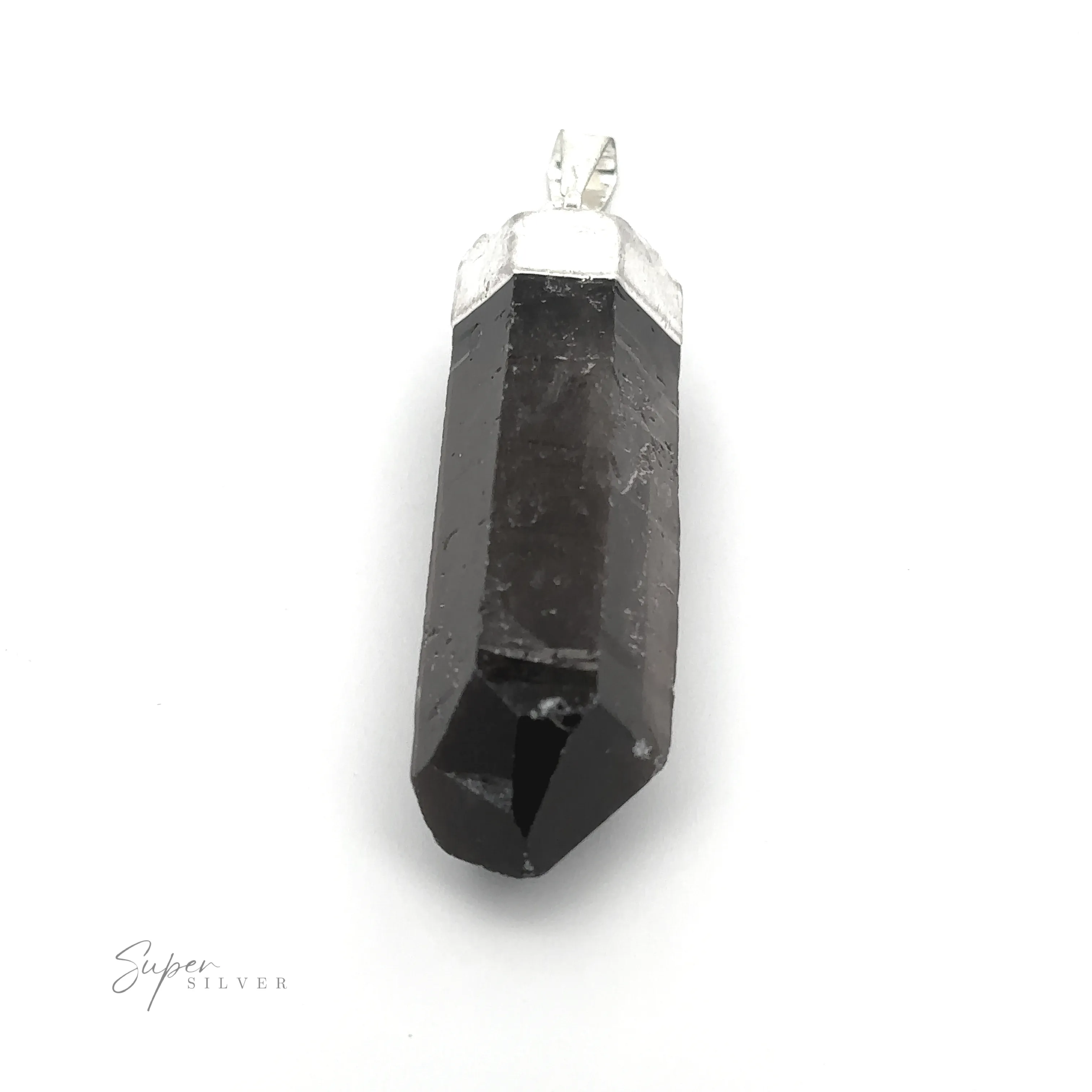 Raw Crystal Pendant With Silver Cap