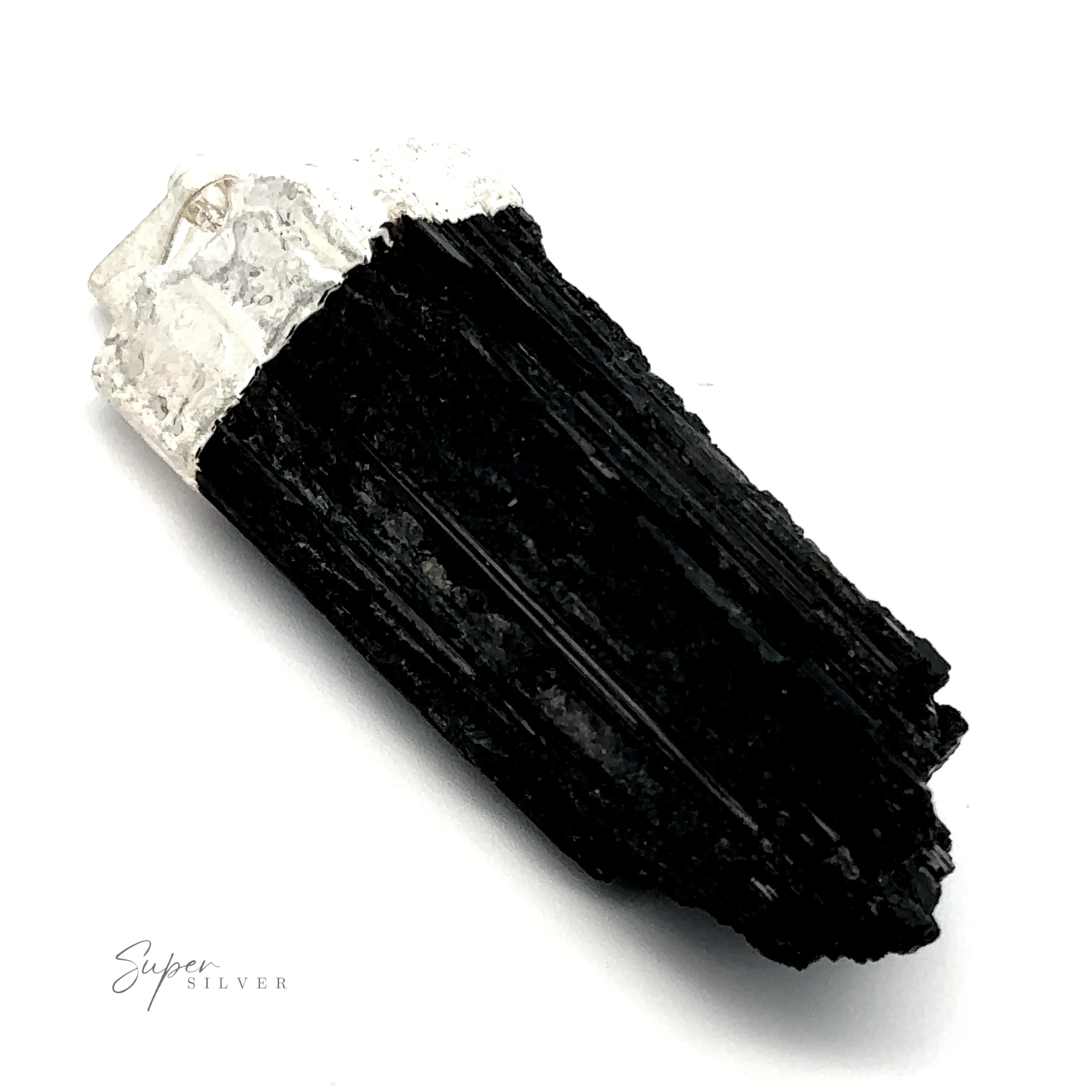 Raw Crystal Pendant With Silver Cap