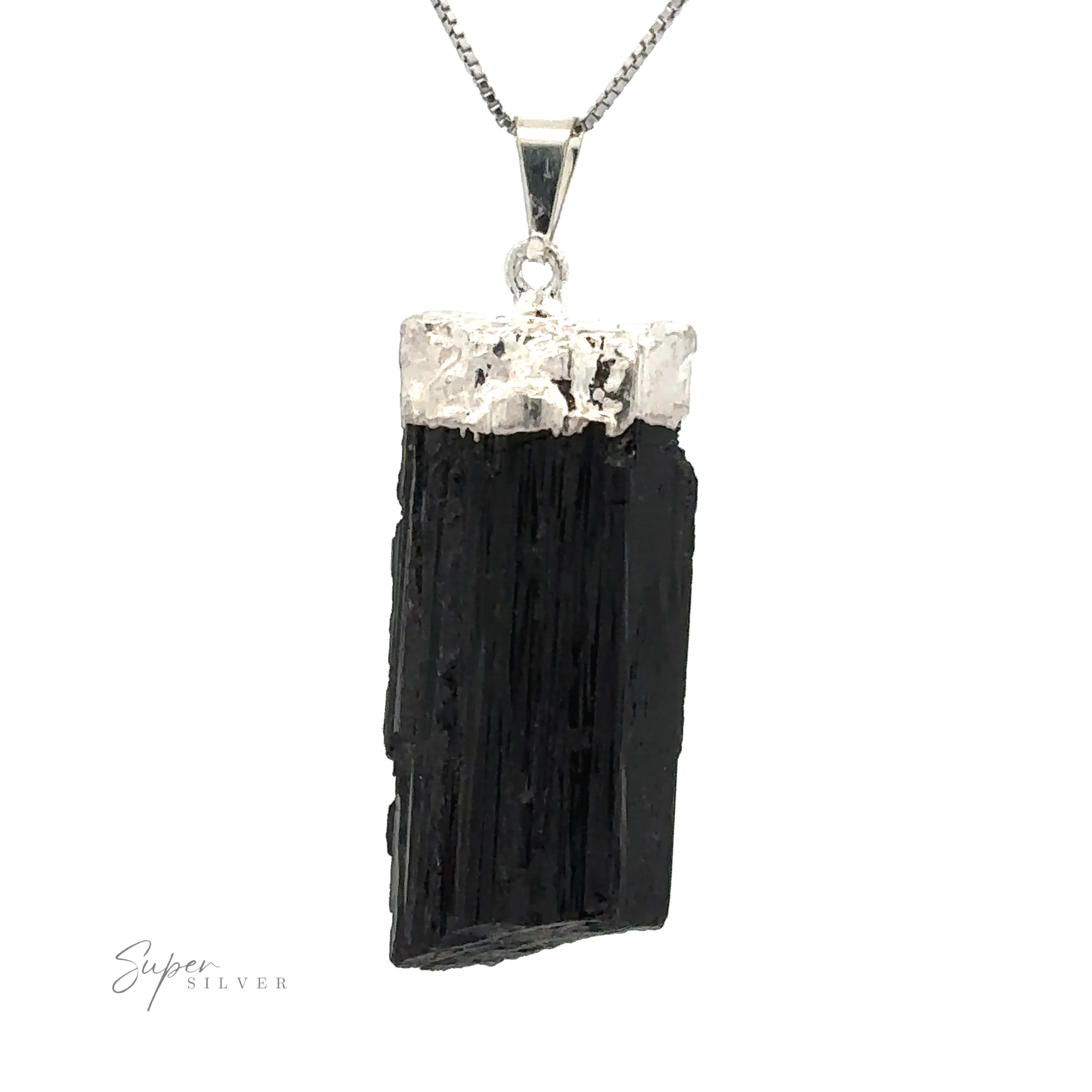 Raw Crystal Pendant With Silver Cap