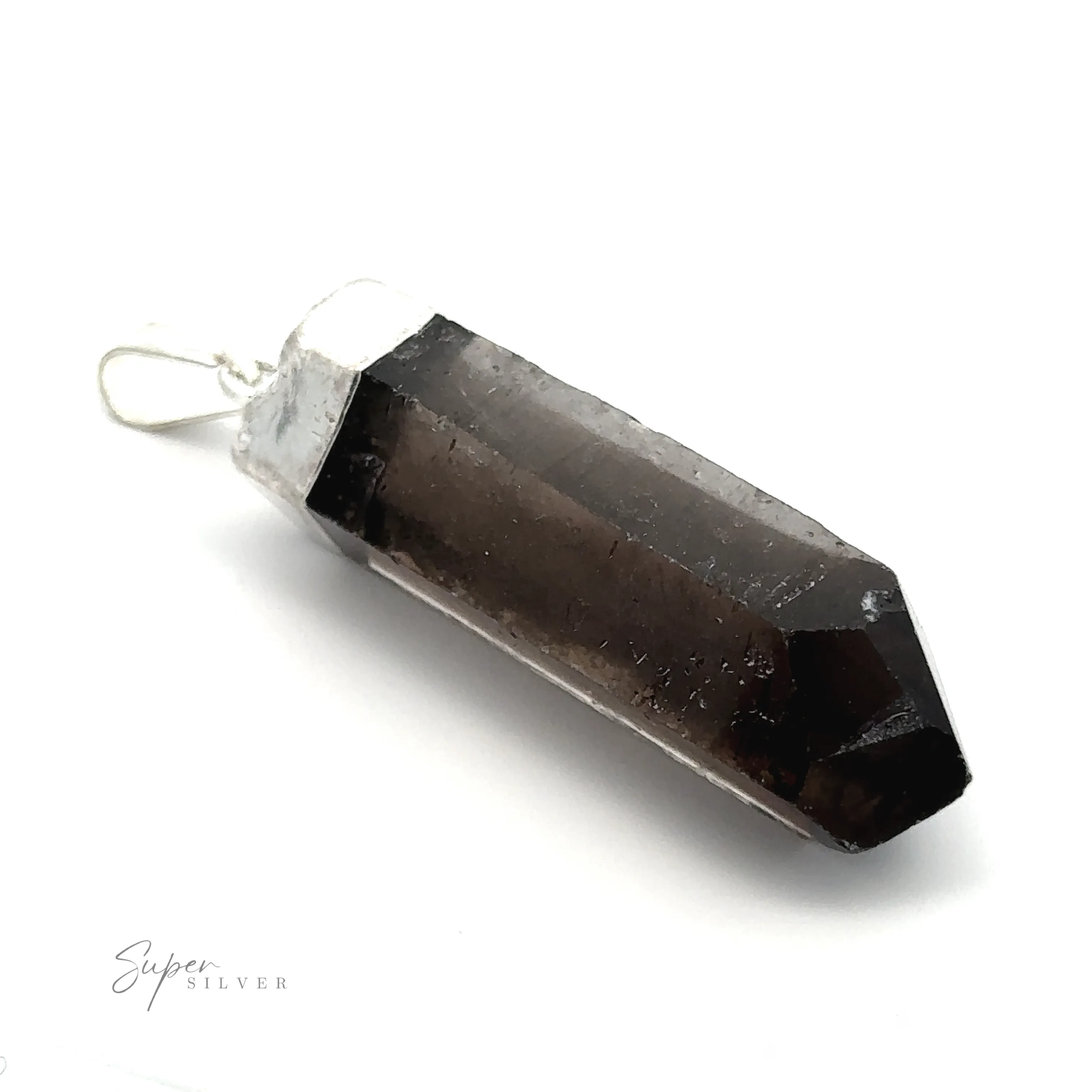 Raw Crystal Pendant With Silver Cap