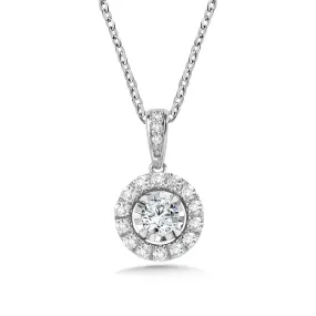 Round Heavenly Halo Diamond Star Pendant (1/2 ctw)