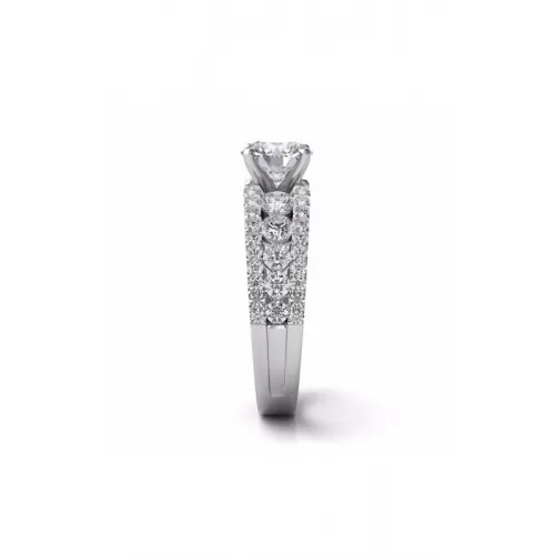 S Kashi & Sons Side Stone Engagement Ring EN7008WG