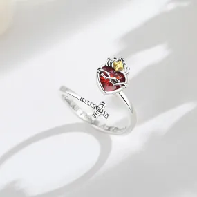 Sacred Heart of Jesus Adjustable Ring