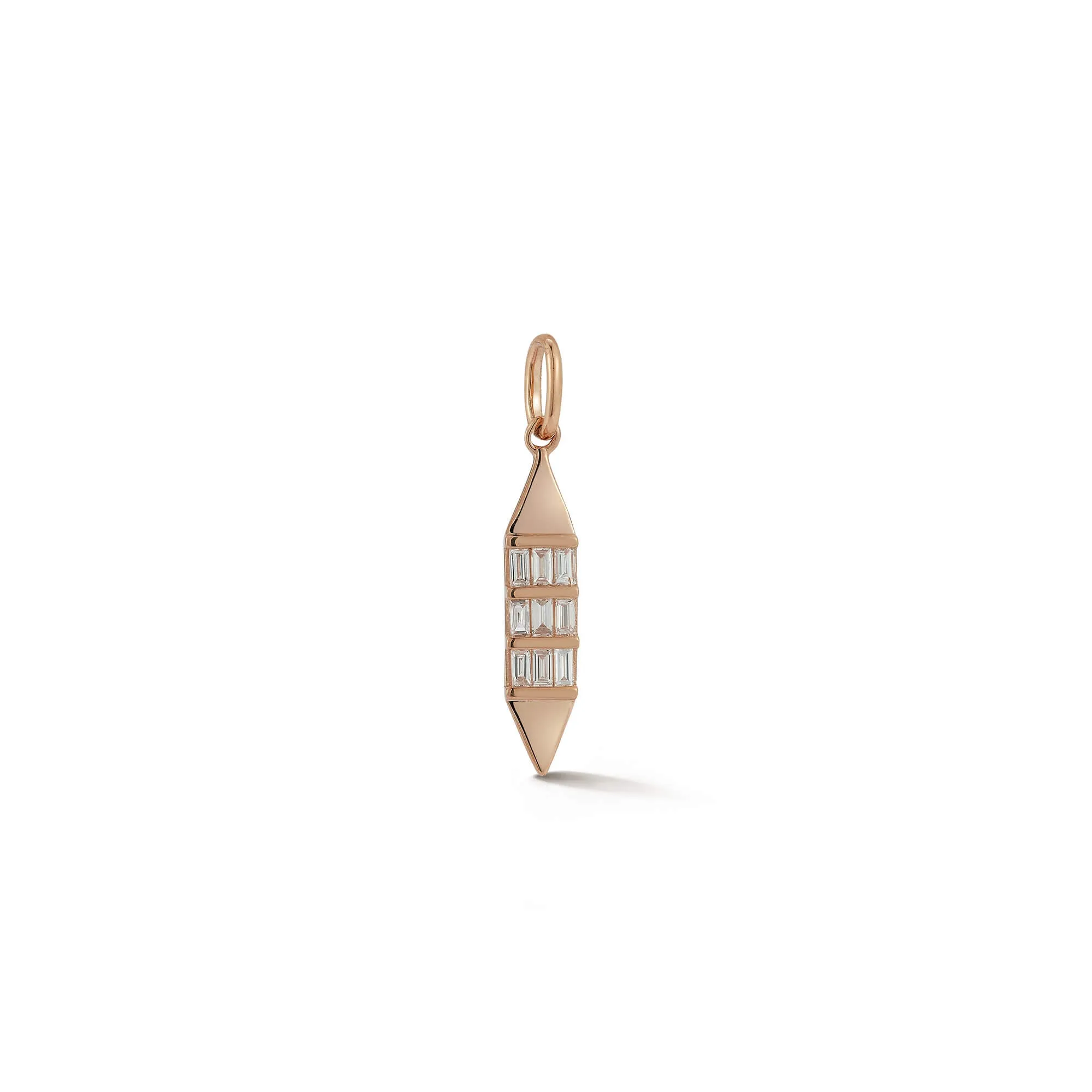 Sadie Pearl Gold Tag Baguette Charm