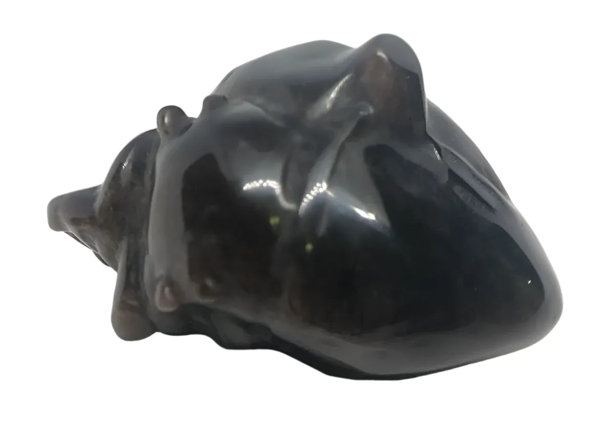 Silver Obsidian Crystal Human Heart