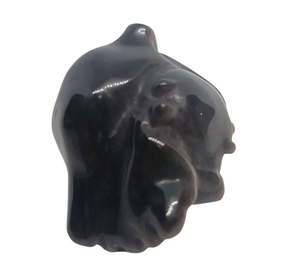 Silver Obsidian Crystal Human Heart