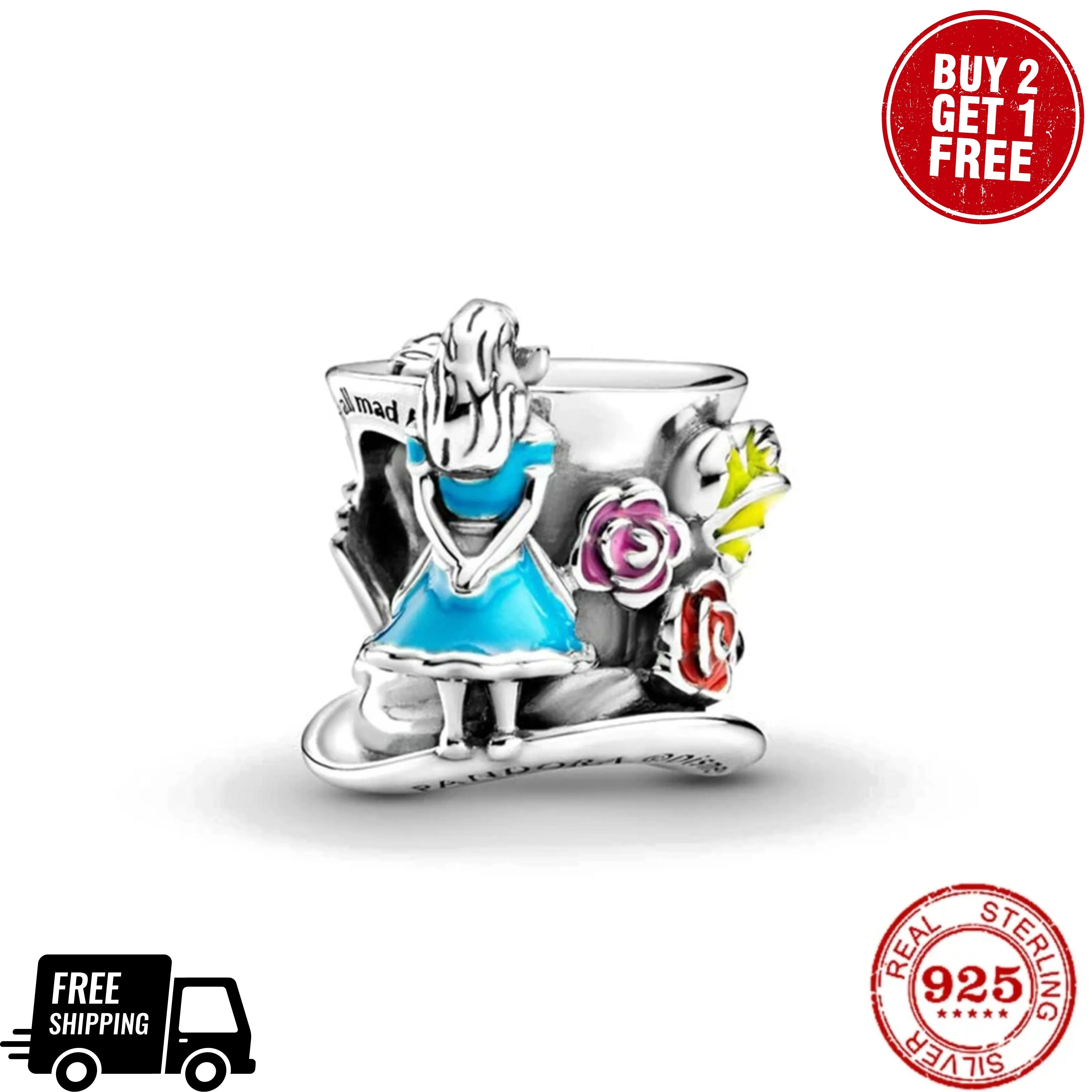 Sterling Silver Charm Beads Fit Original Pandora Bracelets Brand Jewelry Making Gift