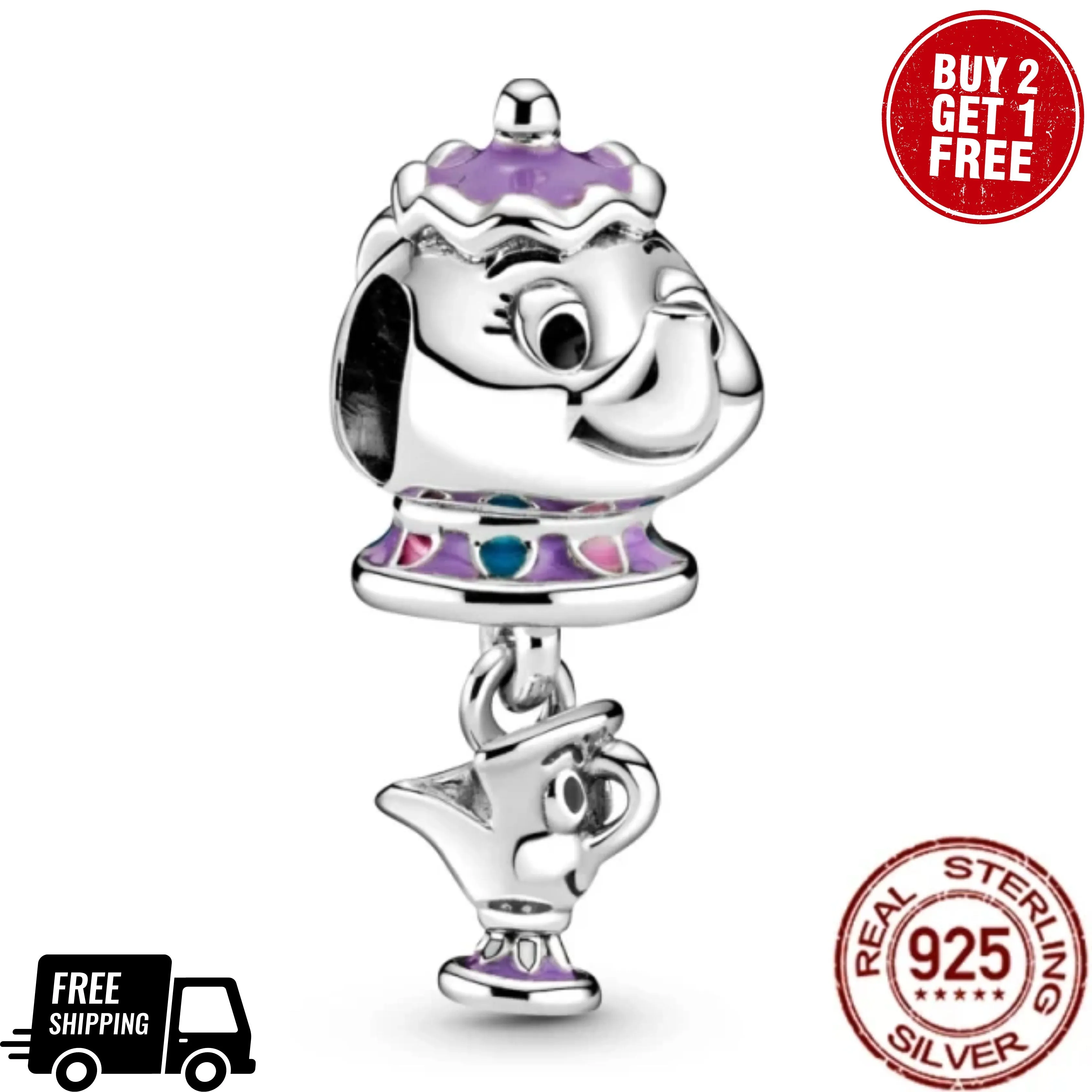 Sterling Silver Charm Beads Fit Original Pandora Bracelets Brand Jewelry Making Gift