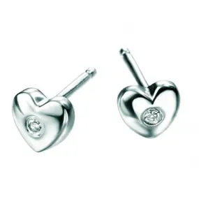 Sterling Silver Heart Stud Earrings E572