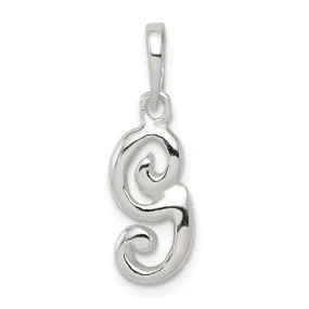 Sterling Silver Polished Initial G Pendant