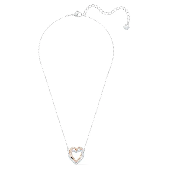 Swarovski Infinity necklace Heart, White, Mixed metal finish 5518868