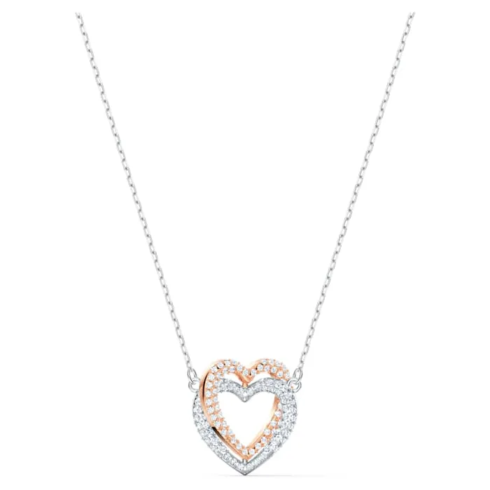 Swarovski Infinity necklace Heart, White, Mixed metal finish 5518868