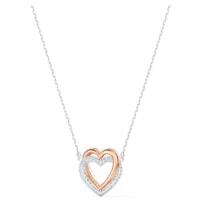 Swarovski Infinity necklace Heart, White, Mixed metal finish 5518868
